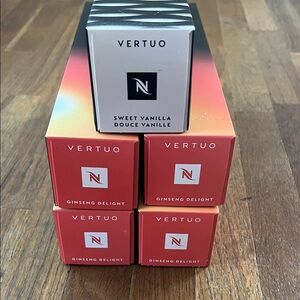 5 Sleeve Bundle ☕️1x Nespresso Vertuo Sweet Vanilla & 4x Ginseng Delight Pods